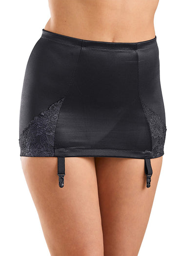 Gaine avec jarretelles tulle et dentelle Noir