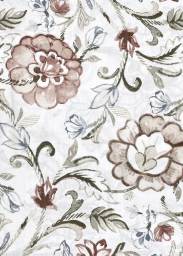 Parure de lit 3 pièces avec housse de couette, camélias Gris