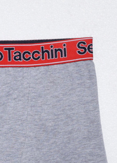 Boxer uni ceinture élastiquée contrastante Gris Clair