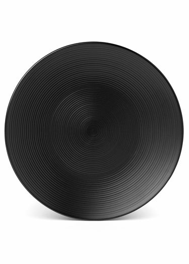 Lot de 6 assiettes plates porcelaine, Aya Noir