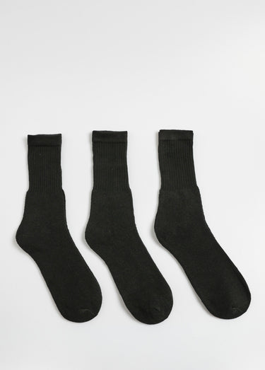 Chaussettes de sport à côtes, avec coton Noir