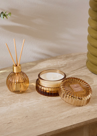 Coffret Senteur : bougie + diffuseur Marron
