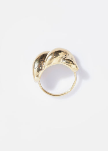 Bague torsades en acier inoxydable Dore