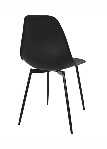 Set 6 Chaises forme coque GUSTAV Noir