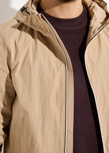 Coupe-vent déperlant avec capuche Beige