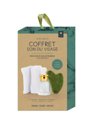 Coffre soin visage Gua sha 3 pièces Blanc