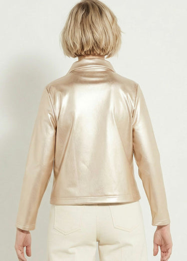 Veste zippée style motard, simili cuir Dore