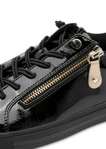 Baskets avec lacets élastiqués et zips Noir
