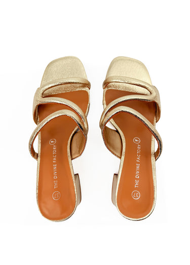 Mules talon recouvert, dessus fantaisie Dore