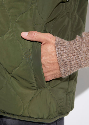 Veste sans manches casual réversible Beige/Kaki