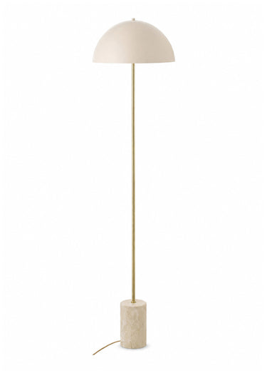 Lampadaire marbre base métal SHEFFIELD Beige
