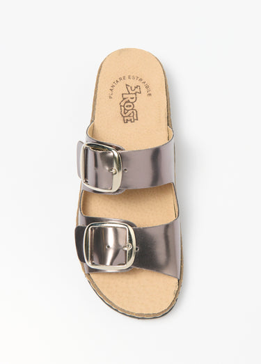 Mules compensées à boucles réglables Bronze