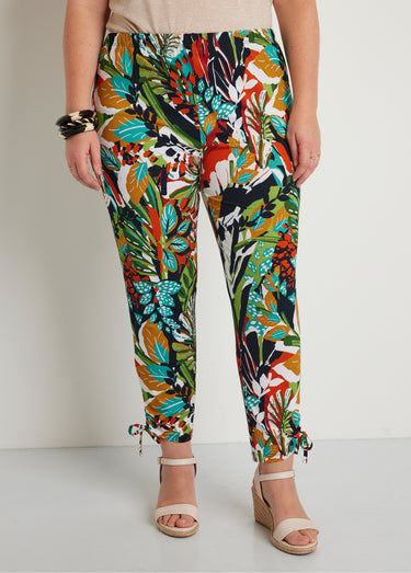Legging court ceinture élastiqué Paprika/Vert