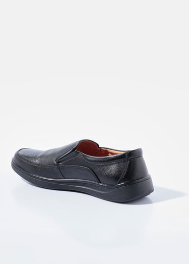 Mocassins style loafers en simili cuir Noir