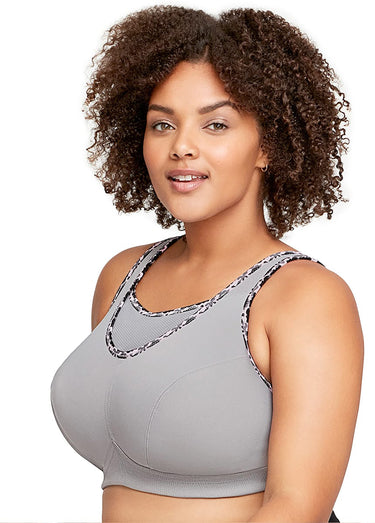 Brassière Sport anti-rebondissements Gris Argenté