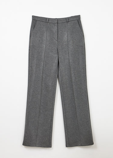 Pantalon structuré de ville maille milano unie Gris Anthracite