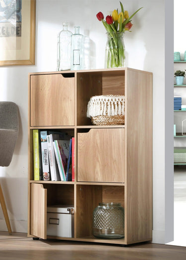 MODU Meuble rangement 6 cases + 3 portes Marron