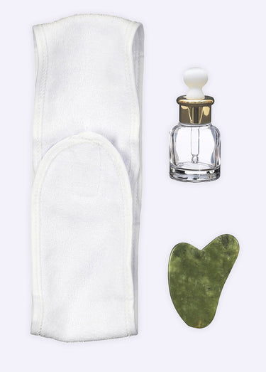 Coffre soin visage Gua sha 3 pièces Blanc