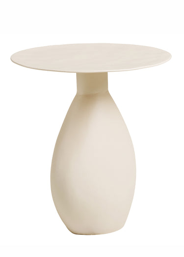 Table d'appoint émaillée haut. 40cm CALAIS Blanc Casse