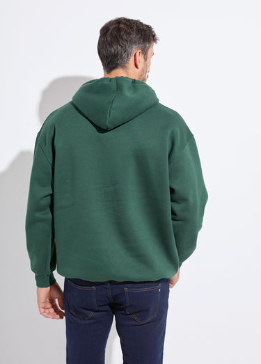 Sweat shirt à capuche et poche kangourou Vert Fonce