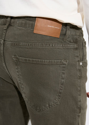 Jean 5 poches denim foncé, coupe droite Kaki