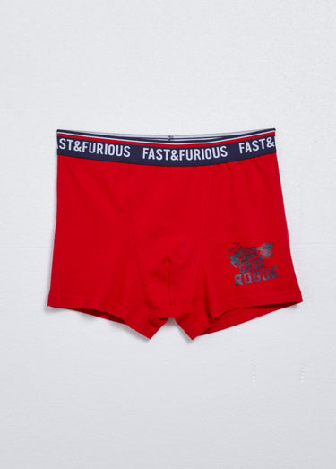 Boxer en coton, licence Fast and Furious Rouge