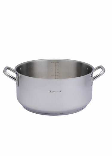 Faitout inox 38cm Pro + couvercle Argente