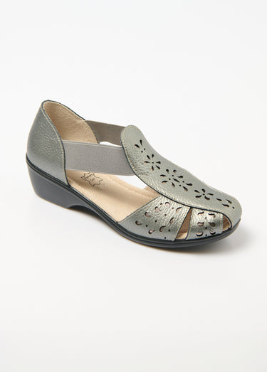 Sandales élastiquées largeur confort Bronze
