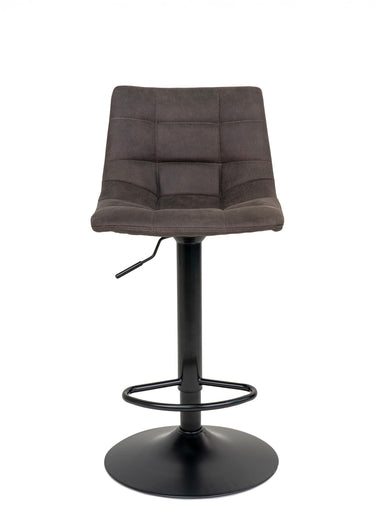 Chaise de bar matelassée en microfibre 2G Gris