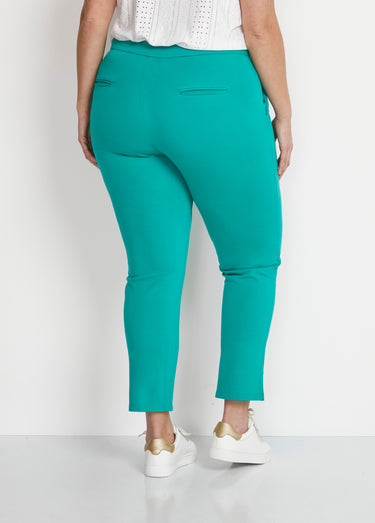 Pantalon droit 7/8ème maille milano Vert