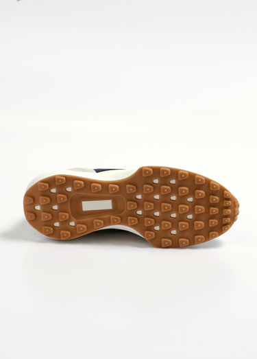 Baskets style jogger bicolore et bimatière Beige