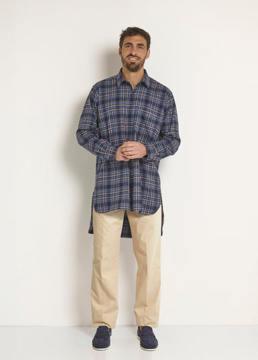 Chemise de travail chaude flanelle à carreaux Carreaux Bleu