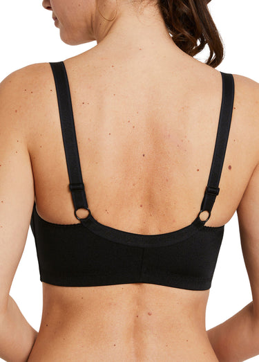 Soutien-gorge sans armatures ouvert devant Noir