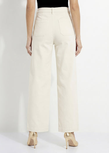 Jean large denim stretch Ecru