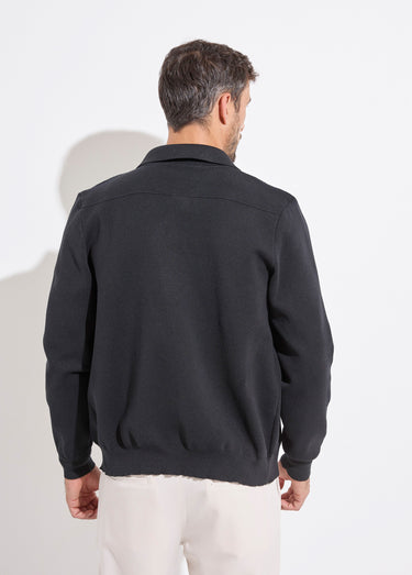 Veste fine en maille avec pressions Noir