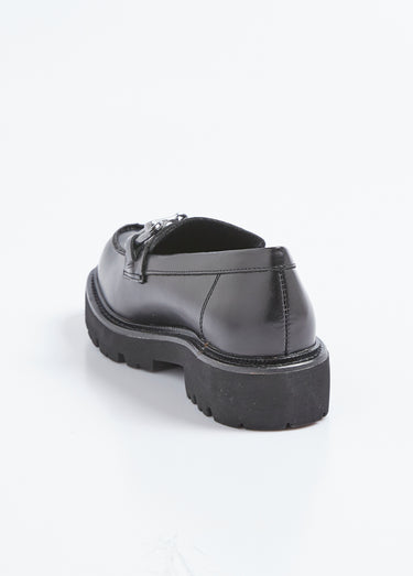 Mocassins cuir mors métal et semelle crantée Noir