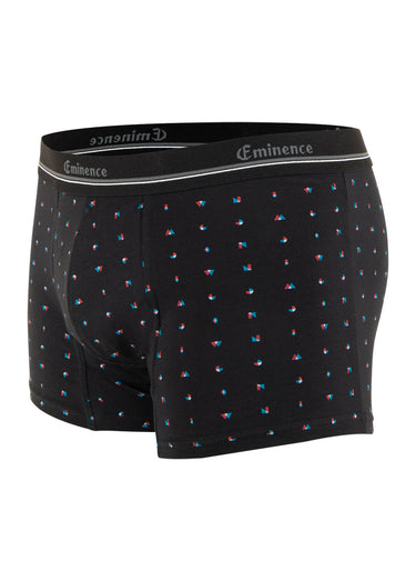 Boxer imprimé anti-fuite homme Noir Imprime