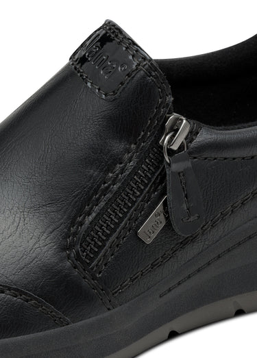 Derbies compensés zippés style loafers Noir