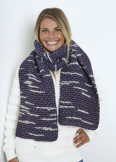 Écharpe en maille moulinée scintillante Violet