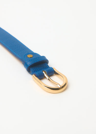 Ceinture en cuir avec boucle Bleu Roi