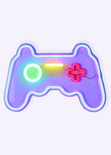 Lampe LED effet néon, manette jeu Rouge/Bleu