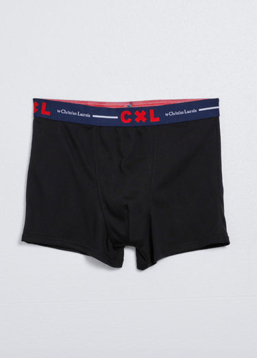 Boxer ceinture élastiqué, coton mélangé Noir