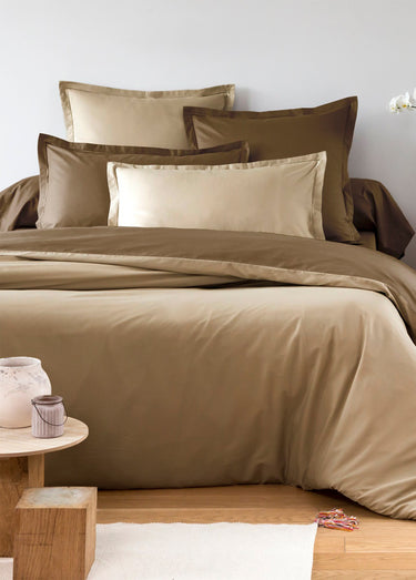 Taie pur coton uni RELAX Beige Lin
