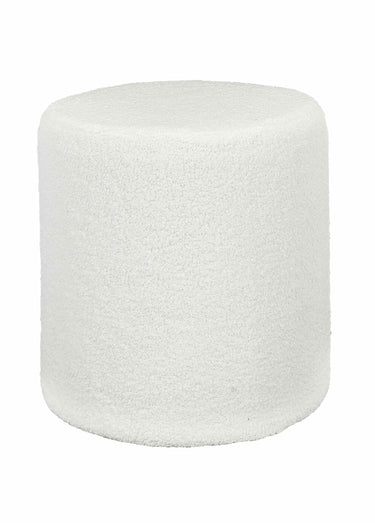 Pouf doux en maille bouclette, clair Blanc