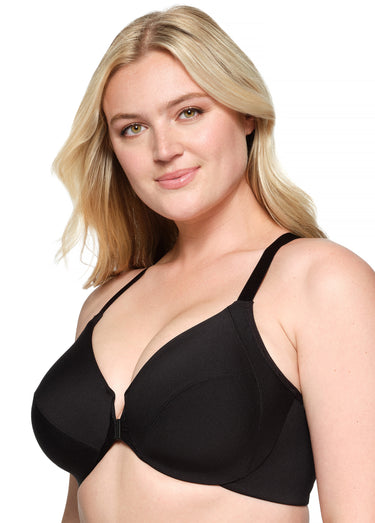 Soutien-gorge WonderWire Grandes Tailles Effet Amincissant, à Armatures et Fermeture Frontale n°1247 Noir