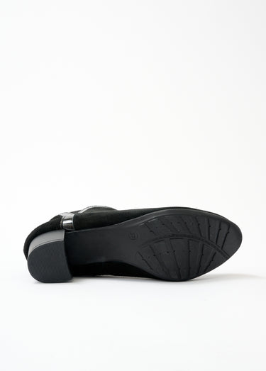 Low boots zippées largeur confort cuir Velours Noir