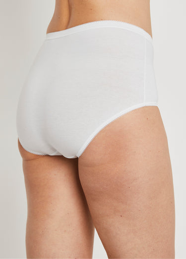 Culotte taille haute bi-extensible - lot de 4 Blanc Lot4