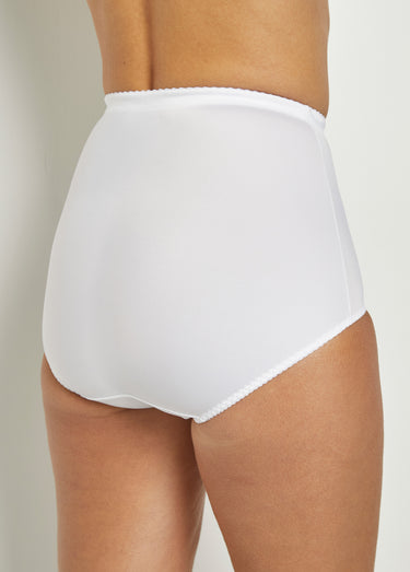 Culotte gaine taille haute à pois Blanc
