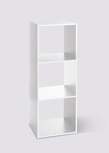 Module étagère 3 cases en mélaminé Blanc