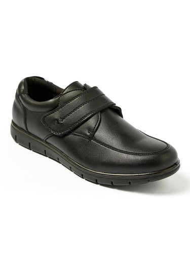 Chaussures derbys antidérapantes avec scratchs Noir